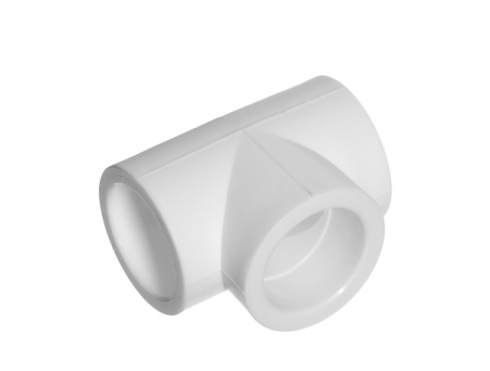 Тройник комбинированный с внутренней резьбой 25х1/2х25мм (белый)