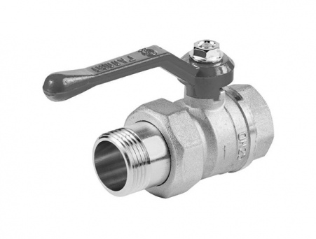 Кран  шаровой проходной муфтовый рычаг 11Б27П1 Ду 25 РУ-16 Т+150 (вд, пар) стандарт 220 ВхВ