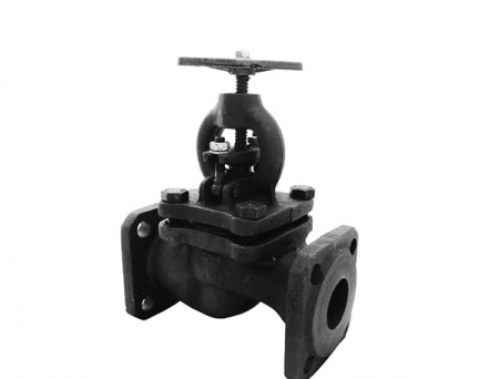 Вентиль запорный проходной фланцевый с уплотнением из нержавеющей стали 15кч16нж Ду 50; Ру 25; Т-300 (вд, п)