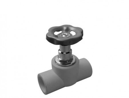 Проходной вентиль 20х1/2мм 90гр. белый